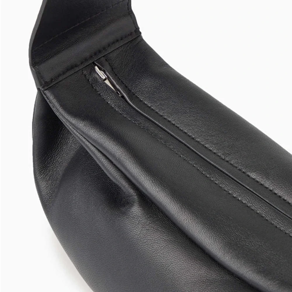 COS Black Leather Crescent Crossbody Bag - Picture 5 of 11